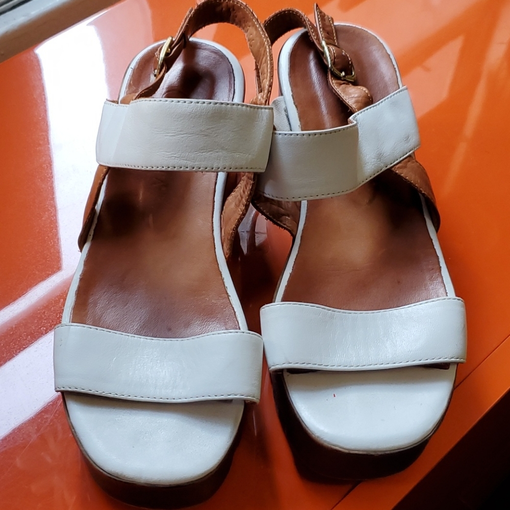 LA Pinta Platform Wedge Sandals